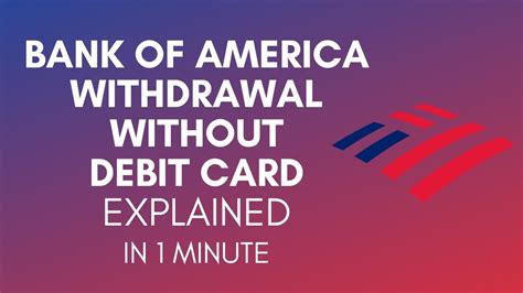 bank of america contactless cards|withdraw money without atm card.